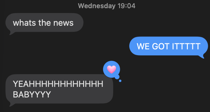 A supporter celebrating the same offer